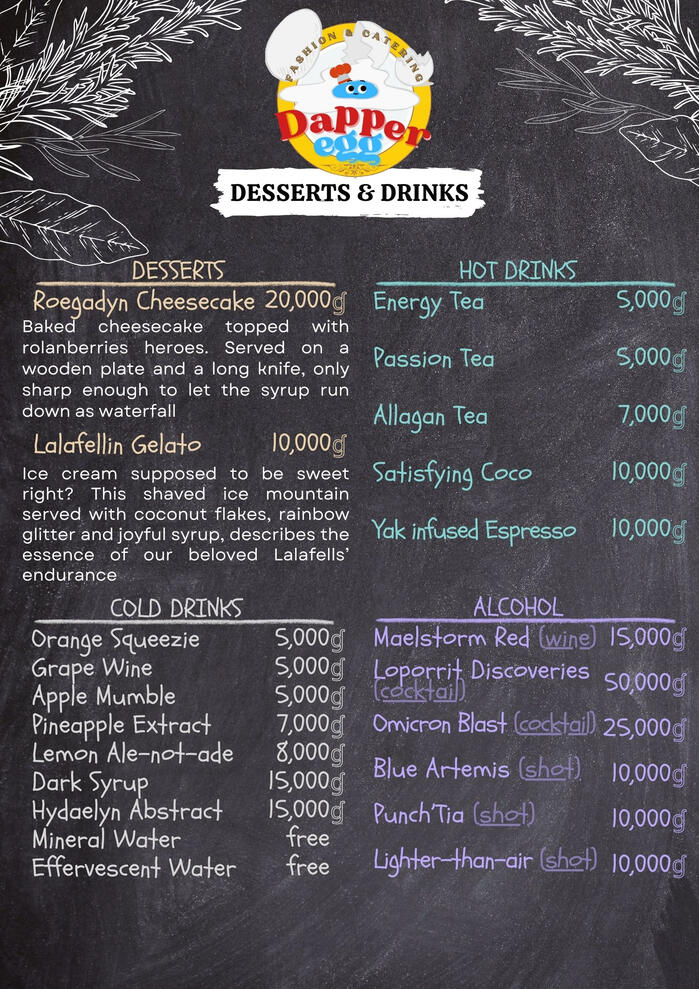 Desserts & Drinks